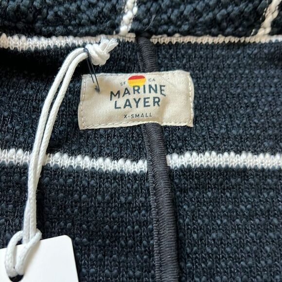 NWT MARINE LAYER Birdseye Coat in Real Black Size XS - Picture 6 of 12